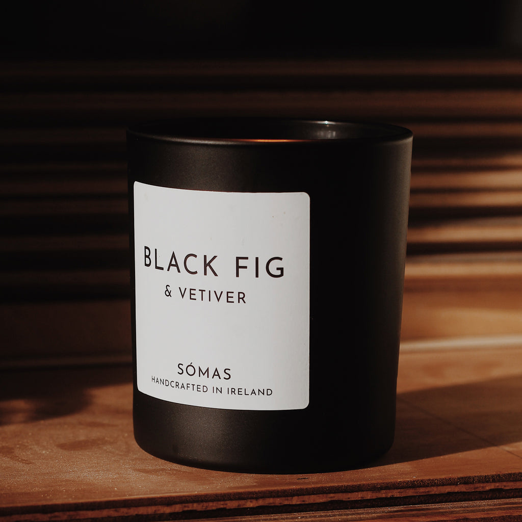 somas black fig scented candle