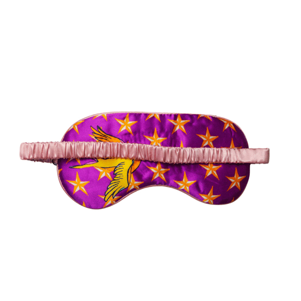 Jessica Russel Flint Silk Eye Mask Lucy & the Golden Swallows