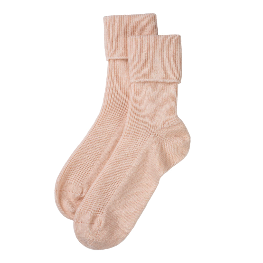 Rosie Sugden Light Peach Cashmere Socks